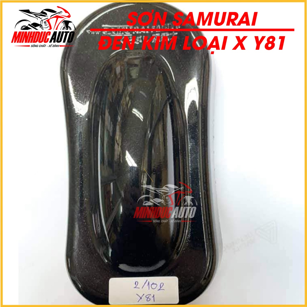 Sơn Samurai màu đen kim loại Y81 chai sơn xịt cao cấp dành cho sơn xe máy