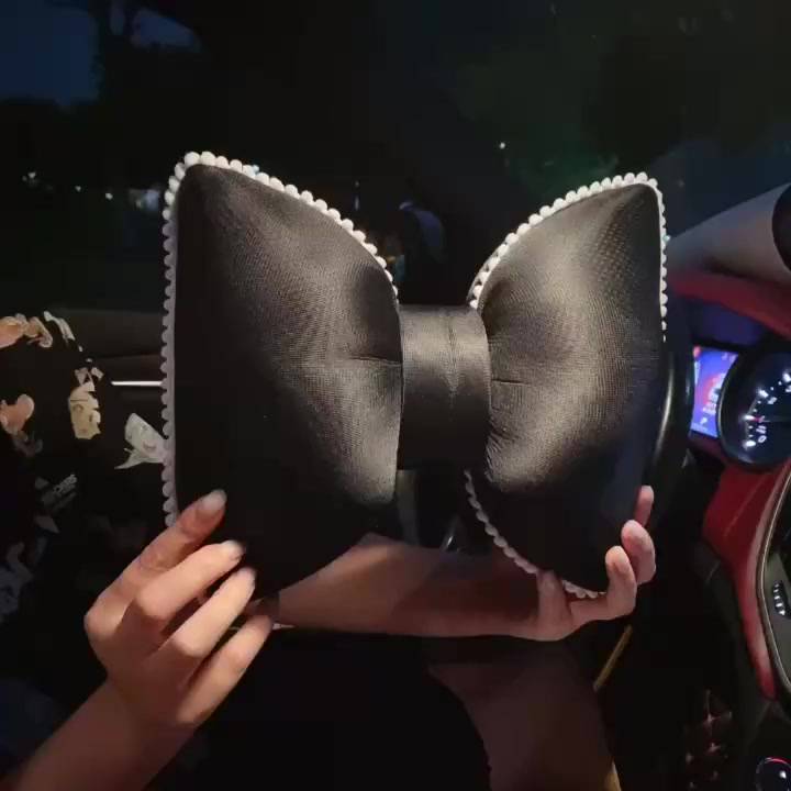 Bộ gối tựa đầu và tựa lưng ô tô hình Nơ nhồi bông xinh xắn, trang trí nội thất xe hơi sáng tạo | BigBuy360 - bigbuy360.vn