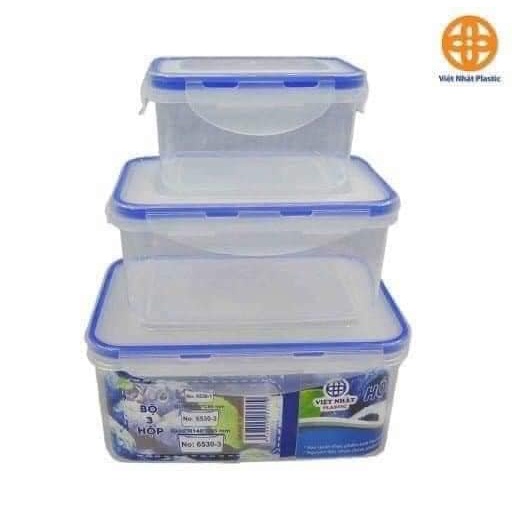 Combo 3 hộp nhựa đựng thực phẩm Việt Nhật 6530