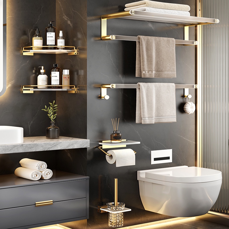 A - LIFE Giá Treo Khăn Lau Kính / Máy Sấy Tóc Bằng Acrylic Cao Cấp Cho Phòng Tắm / Nhà Vệ Sinh