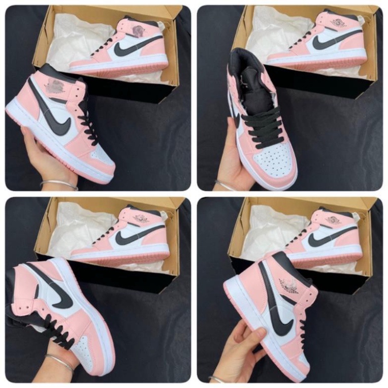 [Ảnh+Video thật][Full bill +box] Giày Thể Thao Air Jordan1 Hồng Đen cao cổ cho nữ, Giày Sneaker JD1 màu Hồng Thời Trang | BigBuy360 - bigbuy360.vn