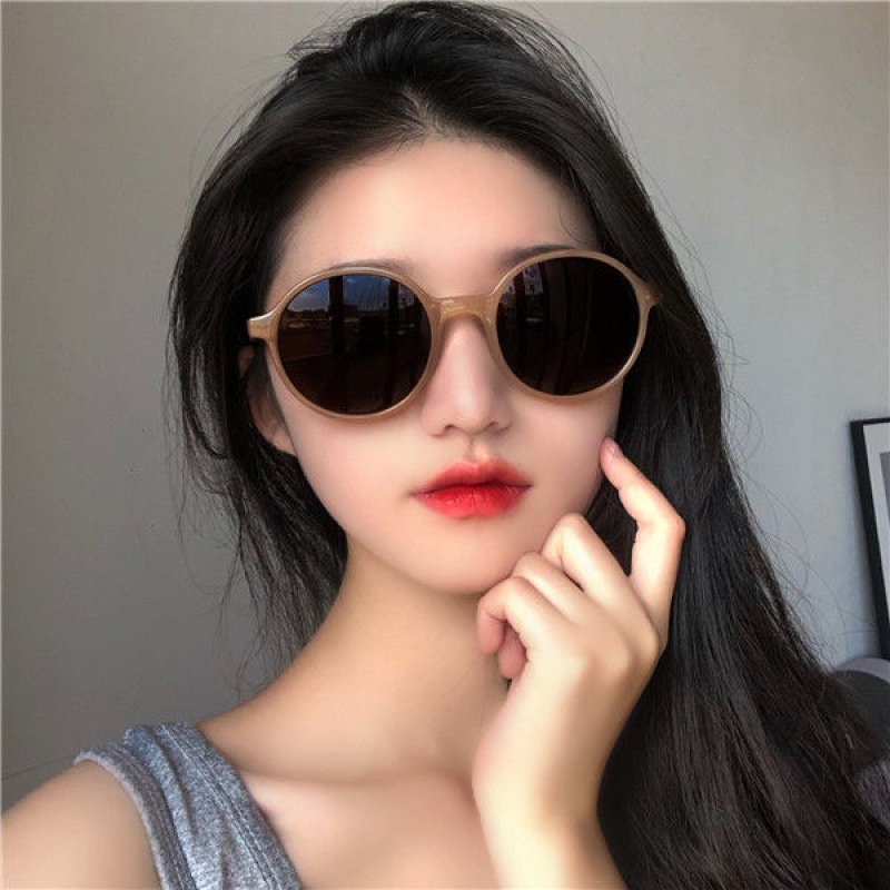 Kính mát gọng tròn màu sắc ngọt ngào độc đáo chống tia UV