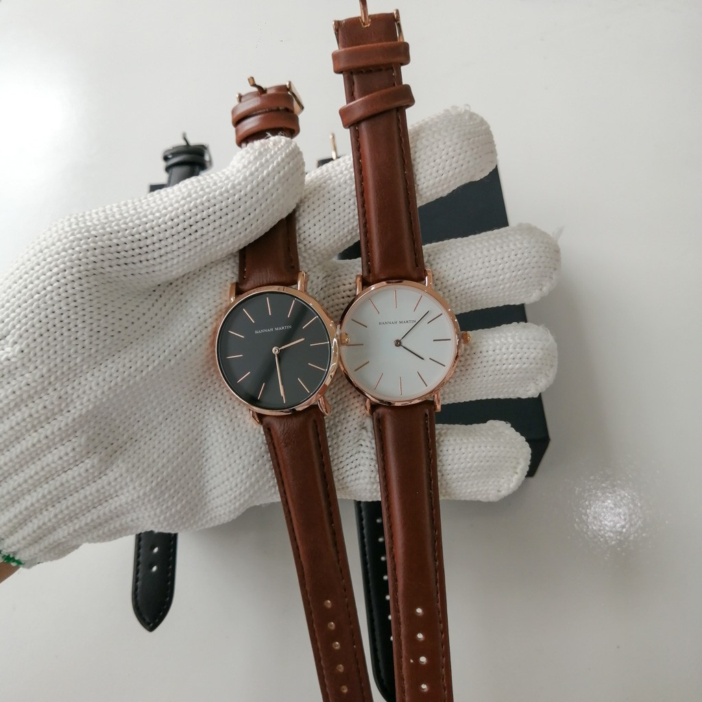 Đồng hồ nữ HANNAH MARTIN siêu mỏng hàng chính hãng máy Nhật cao cấp dây da sang trọng | BigBuy360 - bigbuy360.vn