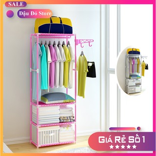 [SIÊU HOT] Tủ Quần Áo Chữ H Hình Chữ Nhật Đa Năng Có Móc Treo Cao Cấp - Tủ Vải Đựng Quần ÁO