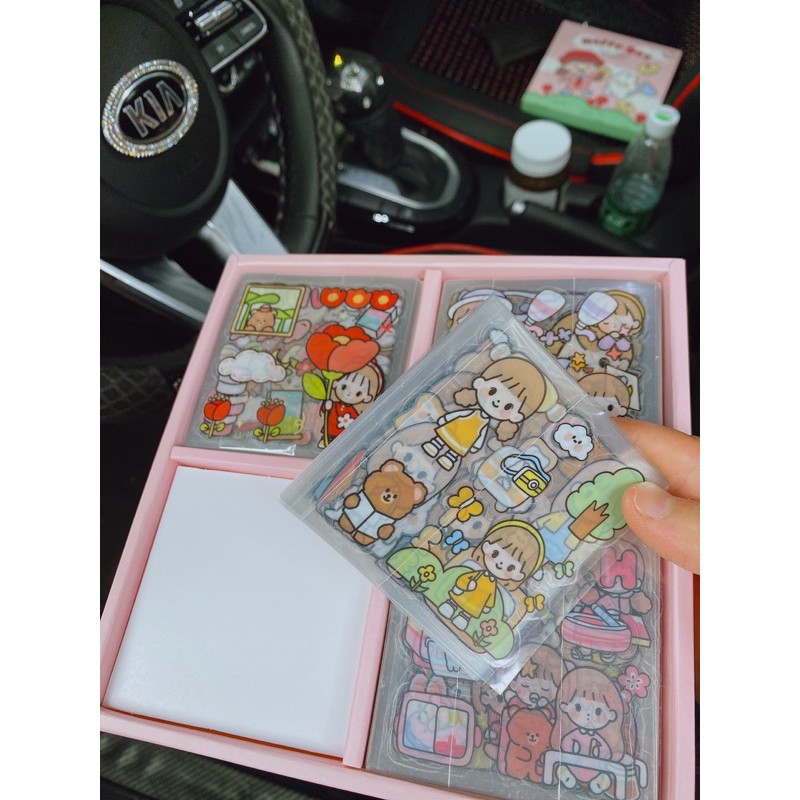 HỘP TRANH DÁN STICKER 1000 HÌNH ĐÁNG YÊU CHO BÉ - BỘ TRANH DÁN HÃNG TELADO AN TOÀN