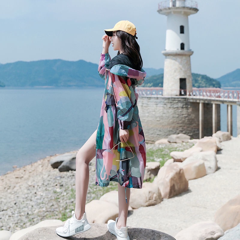 Áo Khoác Cardigan Tay Dài Dáng Rộng In Họa Tiết Rằn Ri Có Khóa Kéo Chống Tia UV Thoáng Khí Thời Trang Đi Biển Mùa Hè Cho Nữ | BigBuy360 - bigbuy360.vn