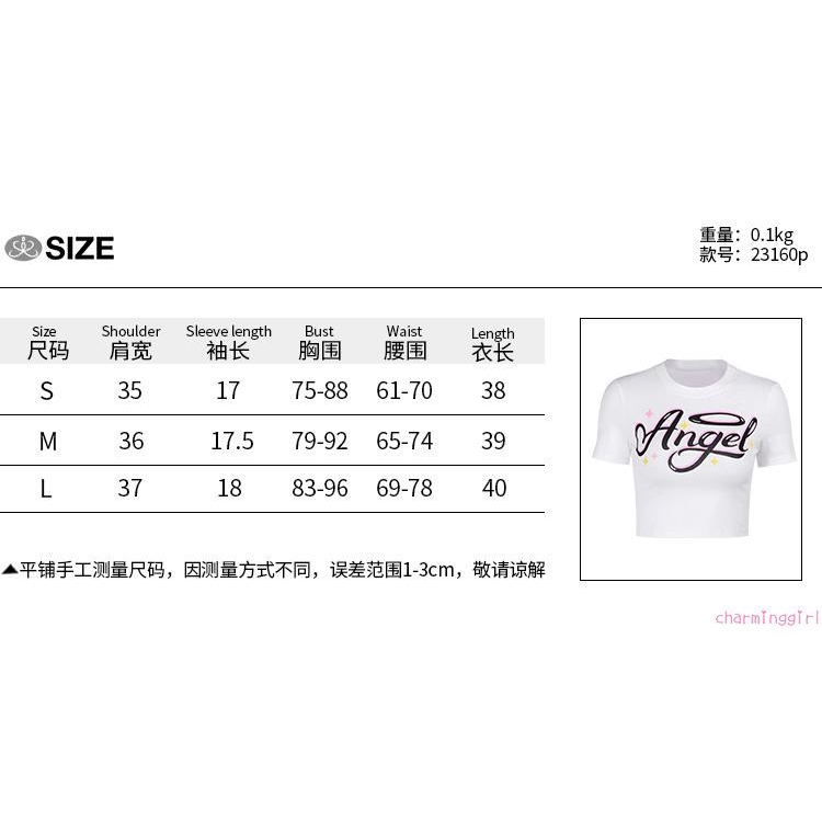 Áo Croptop Tay Ngắn In Chữ Thời Trang Cho Nữ