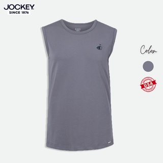 Áo Thun Nam Jockey Cotton compact In Haft Boy Màu Xám Nhạt Cao Cấp - J7338