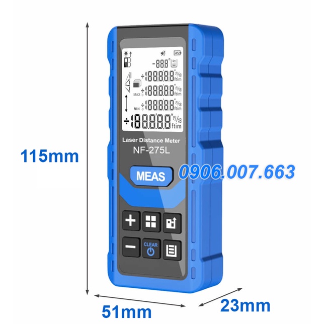 Thước đo khoảng cách laser tia Xanh - Siêu Sáng - Đo ngoài trời
