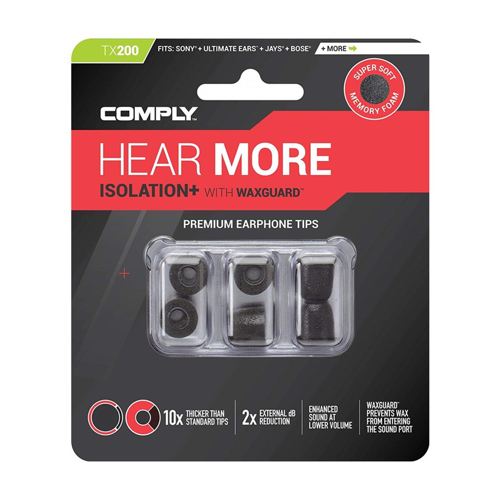 Nút bọc tai nghe Comply TX100 TX200 TX400 TX500 bằng mút hoạt tính siêu mềm chất lượng cao