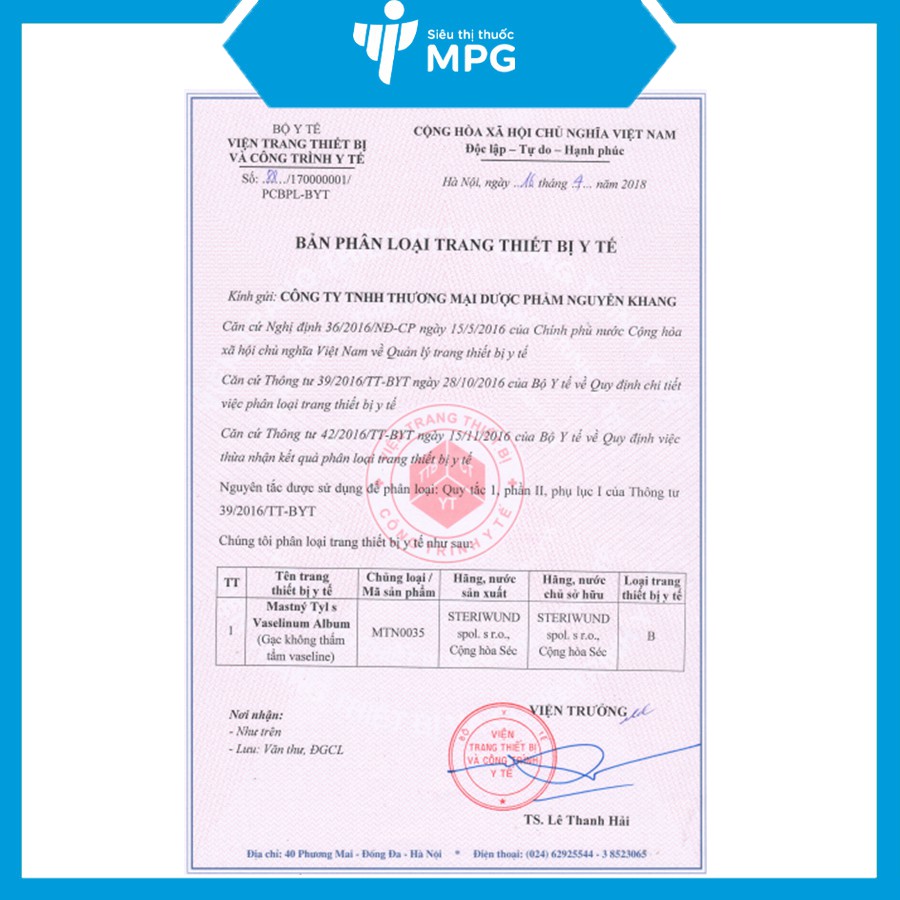 Gạc vaseline MASTNY TYL - Băng vết thương, vết loét, bỏng, chống dính khi thay băng