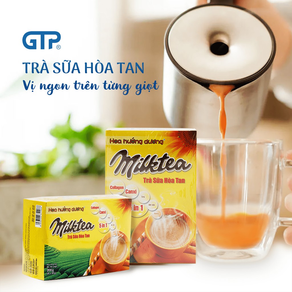 Trà sữa hòa tan Instant Milk tea Hoa hướng dương (10gói/hộp)