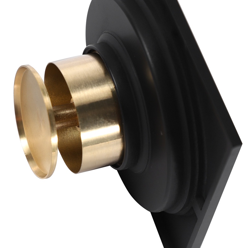 Nắp Cống Thoát Nước Sàn Nhà Hình Vuông 4 Inch Bằng Đồng Thau Chống Tắc Nghẽn Và Mùi Hôi Kèm Lưới Lọc Tóc Màu Đen Nhám
