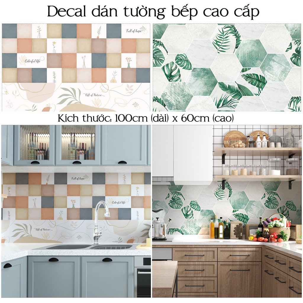 Giấy dán bếp cao cấp, giấy dán tường bếp, mặt bếp có sẵn keo, tự dán dễ dàng | BigBuy360 - bigbuy360.vn