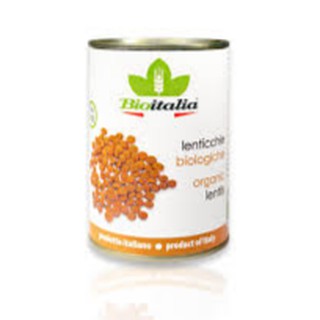 Đậu lăng hữu cơ đóng hộp Bioitalia 400g
