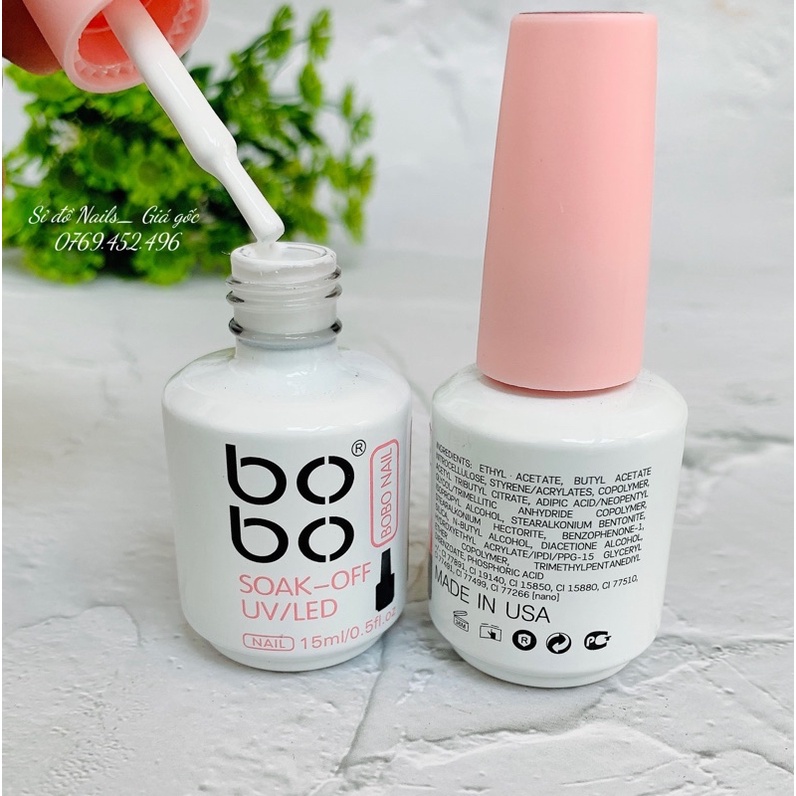 sơn gel đen, trắng Bobo chính hãng lên màu chuẩn(15ml)