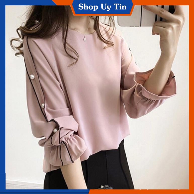 [Hàng Cao Cấp] -  ÁO KIỂU TAY VIỀN XINH ĐẸP