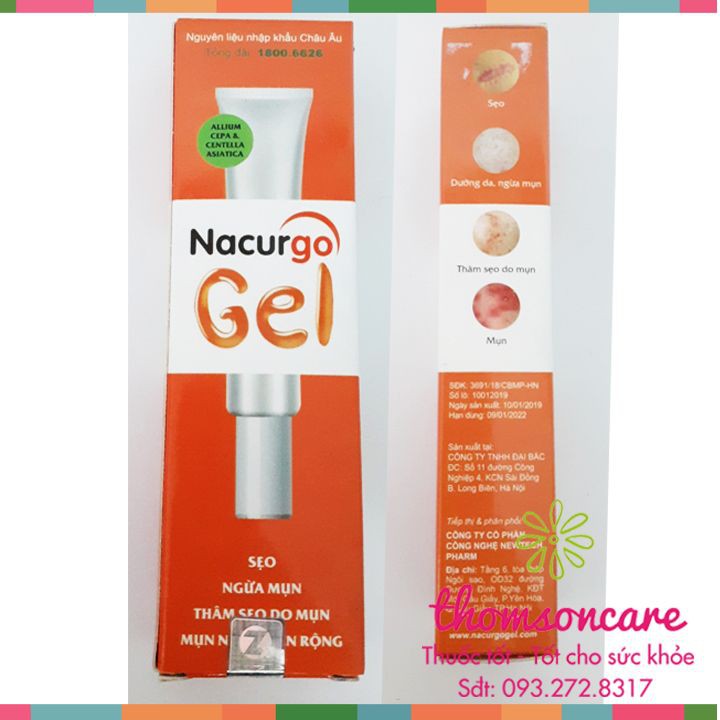 Nacurgo Gel ngừa mụn - Giảm sẹo - từ thảo dược, sạch mụn đầu đen, mụn bọc | BigBuy360 - bigbuy360.vn