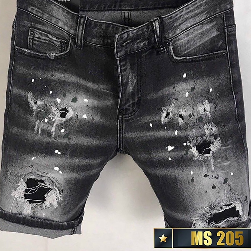 Quần short nam chất jean King168 , co dãn , ngang đầu gối trên Mẫu S02