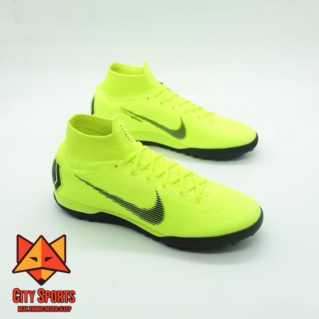 Giày đá bóng sân cỏ nhân tạo Nike Mercurial Superfly VI Elite TF – Volt/Black AH7374 701