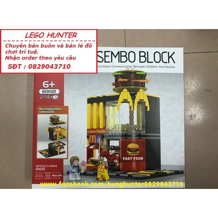 Lego City Nhà hàng ăn nhanh Mc Donald Sembo 601021