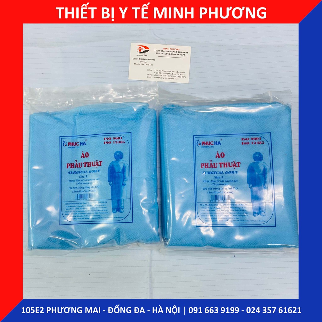 Áo phẫu thuật giấy Phúc Hà sử dụng một lần