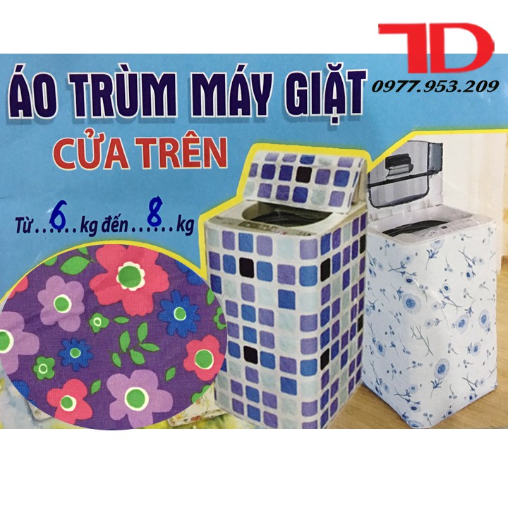 Áo Trùm Máy Giặt Loại Vải Dày Tốt từ 6kg đến 8 kg