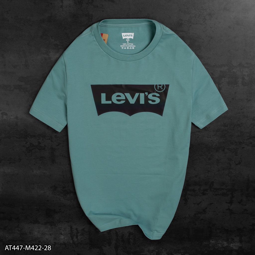 Áo thun Levis logo phản quang 100% Cotton AT447 - áo thun nam in chữ trước- 11 MÀU- VNXK