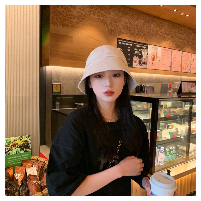 Nón tai bèo vành tròn trơn chất liệu cao cấp kiểu dáng dễ thương sang chảnh