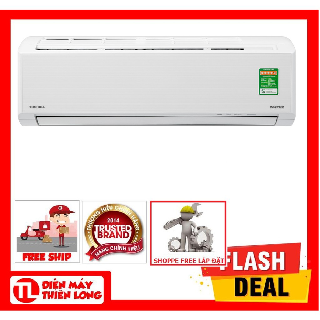 MIỄN PHÍ CÔNG LẮP - Máy lạnh Toshiba Inverter 1 HP RAS-H10D2KCVG-V Mẫu 2020 (TP HỒ CHÍ MINH)