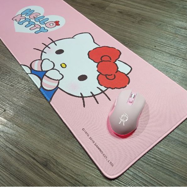 Bàn di chuột màu hồng game viền 80x30x0.3 cm, khâu viền chắc chắn, chống trơn trượt