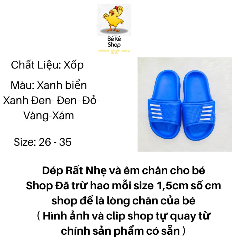 Dép Quai Ngang - DÉP SIÊU NHẸ VIỀN BẢO VỆ CHÂN BÉ TRAI , SỌC DÁNG THỂ THAO  CHO BÉ M1005