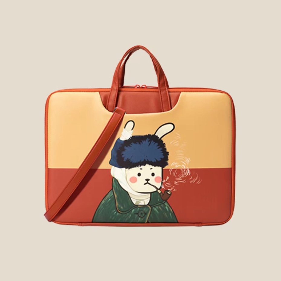 Túi đựng laptop chống nước chống sốc PU da 13.3 14 15.6 inch- Túi laptop