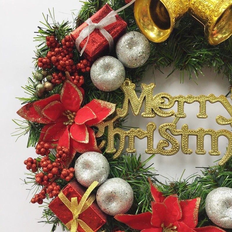 [GIÁ XƯỞNG] Vòng nguyệt quế cao cấp trang trí Noel phi 50 - HN3