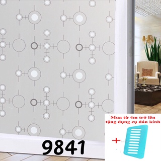 Decal dán kính, giấy dán kính hình tròn mã 9841 khổ 90cm