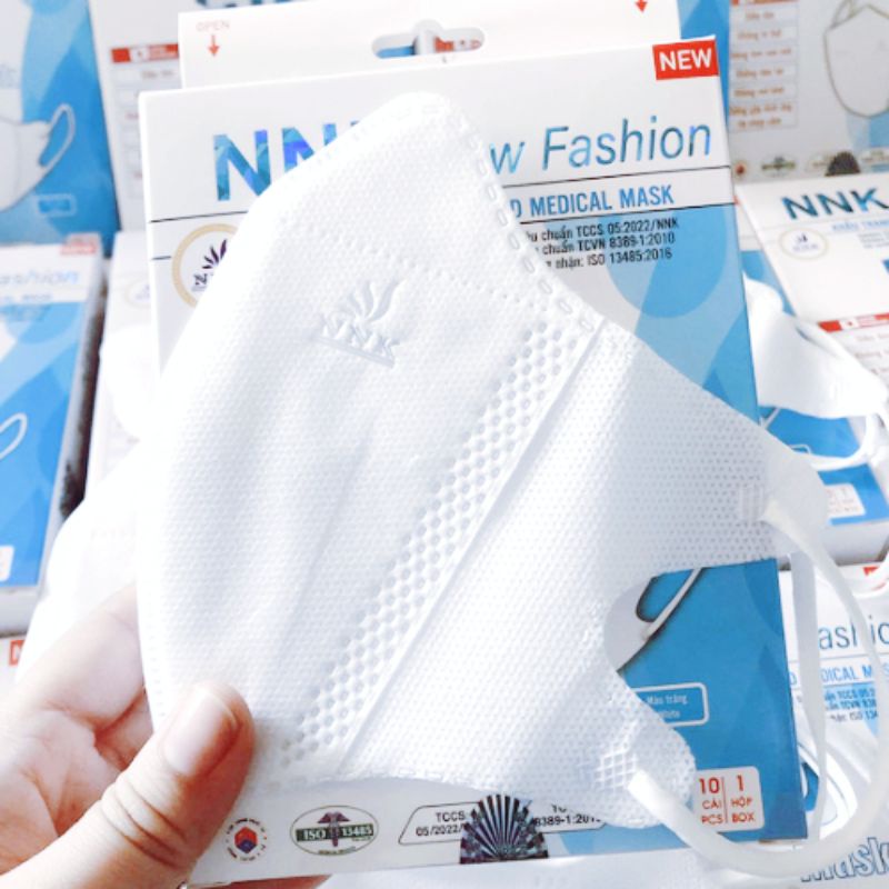 Khẩu Trang 5D NNK Trắng, Xám Kháng Khuẩn Cao Cấp, Ôm Trọn Mặt Chuẩn Phom Đẹp