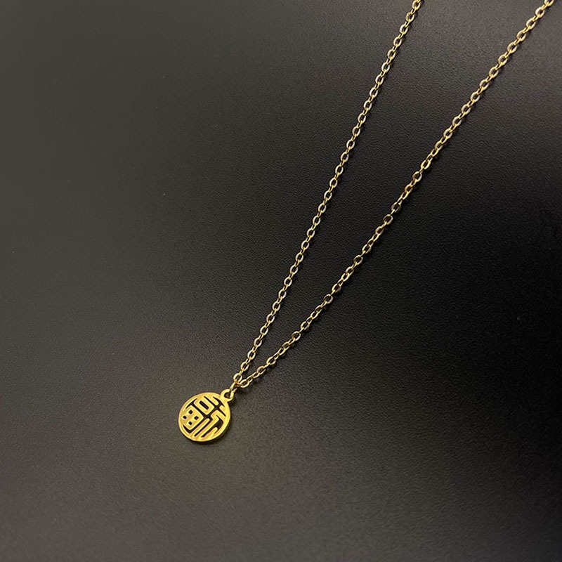 Vòng cổ Thép Titan Màu Sắc Độc Đáo Phong Cách Trung Hoa