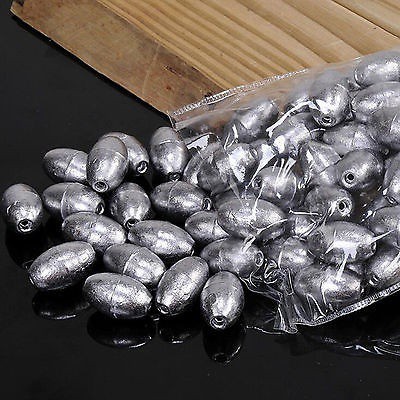 Bộ 50 cục chì hình olive dành cho câu cá ngoài trời