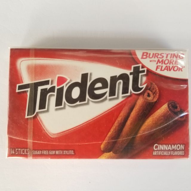 Sin gum Trident không đường vị Quế của Mỹ