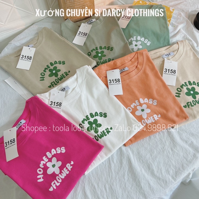 áo thun 3158 ✨ FREESHIP ✨ áo thun quảng châu bông hoa xanh