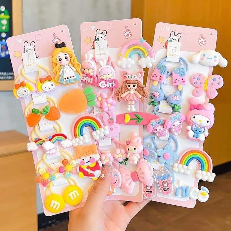 Set kẹp cột bé 15 chi tiết