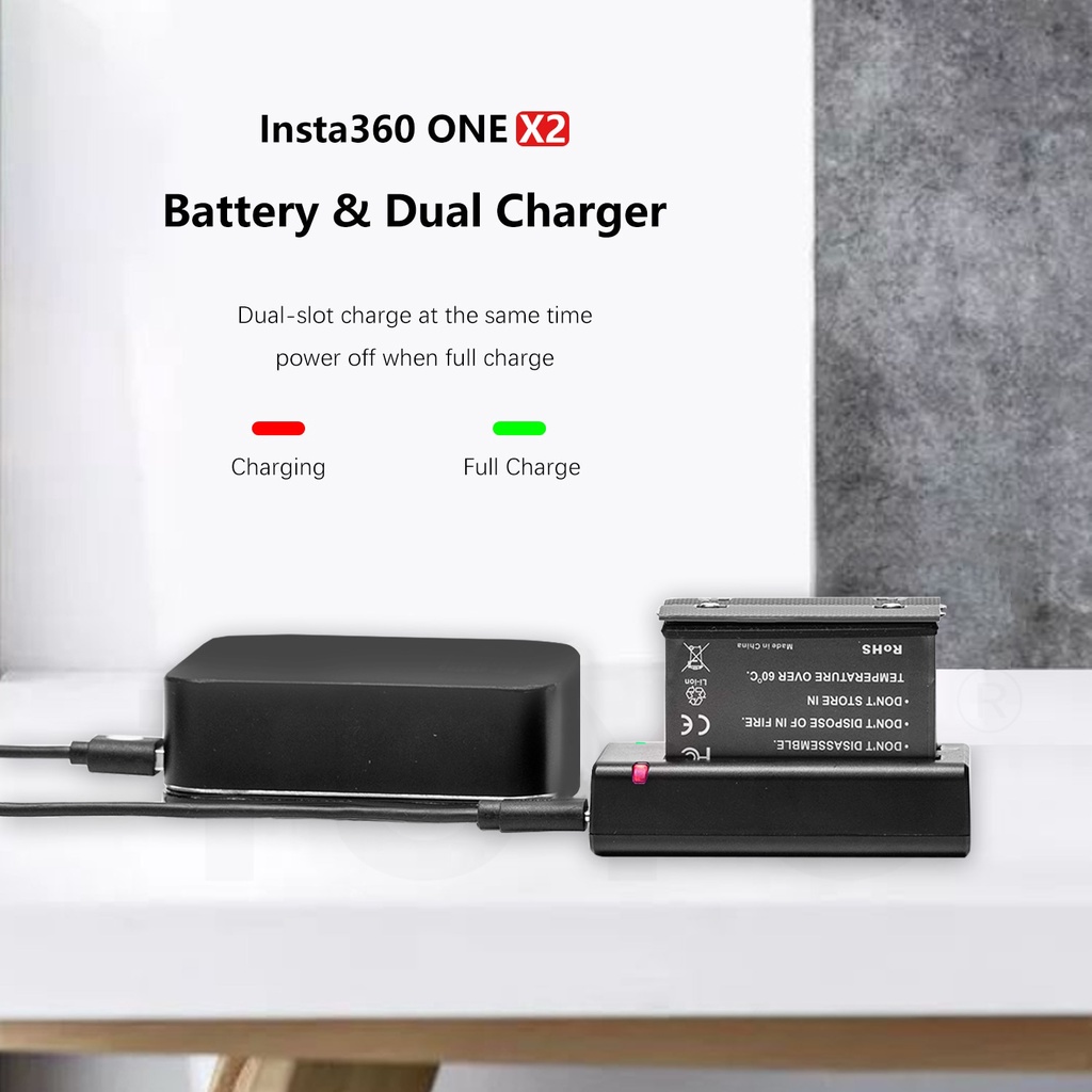 Bộ sạc pin Inta360 One X2 1700 mah cho Inta 360 One X 2. 2021