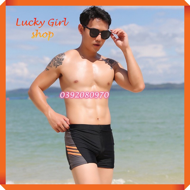 [SIÊU CHẤT-BIG SIZE 90KG] Quần Bơi Nam Đen Sì Pít Đồ Thun Cao Cấp Co Giãn 4 Chiều Size L-4XL - Lucky Girl shop