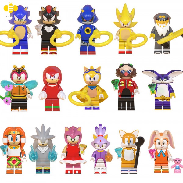 Siêu Nhân Sonic Reebike Quyến Rũ Bác sĩ đầu trứng. Bộ Đồ Chơi Lắp Ráp LEGO Brads Stone WM6086 6087