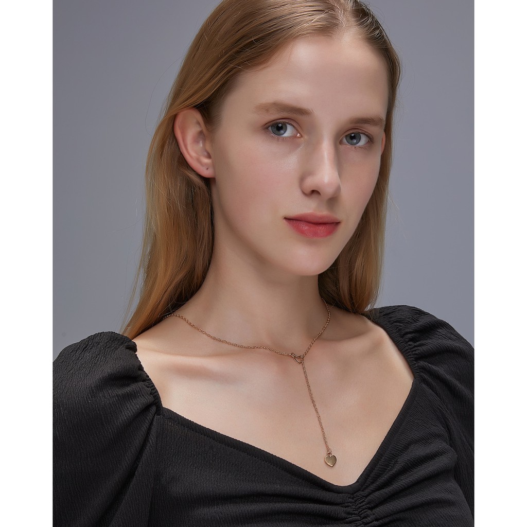 Vòng Cổ Mặt Hình Trái Tim Phong Cách Hàn Quốc Dành Cho Nữ