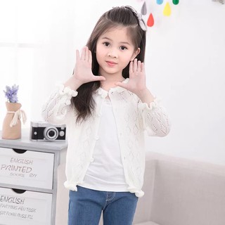 (HÀNG QUẢNG CHÂU) ÁO LEN REN CÀI CÚC SIZE 90-130CM