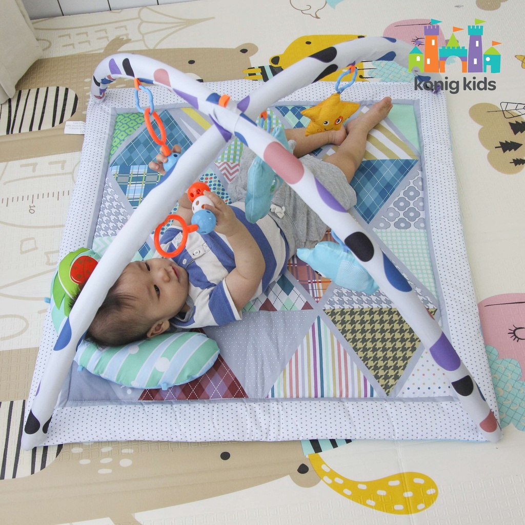 Nhà lều kèm đồ chơi treo cũi đa năng cho bé từ 6 tháng tuổi -  Konig Kids