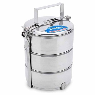 HỘP ĐỰNG CƠM INOX KIM CƯƠNG - 3 TẦNG