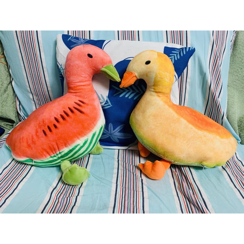 Thú Nhồi Bông Hình Vịt Con Trái Cây 3D Dễ Thương
