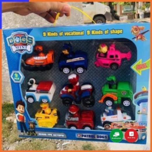 Chó cứu hộ Paw Patrol A8, A9, A11, mô hình 6 con, 7 con, 8 con, 9 con đồ chơi cho các bé